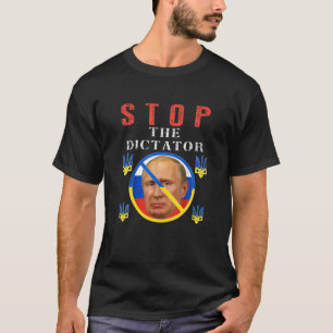 Camiseta Anti Putin, alto a Putin, bandera del orgullo ucra