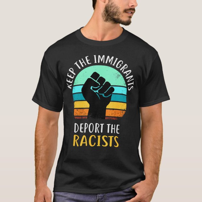Camiseta Anti Racismo - Que Los Inmigrantes Deporten El Rac (Anverso)