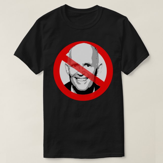 Camiseta Anti Rick Scott cruzó la cara (Diseño del anverso)
