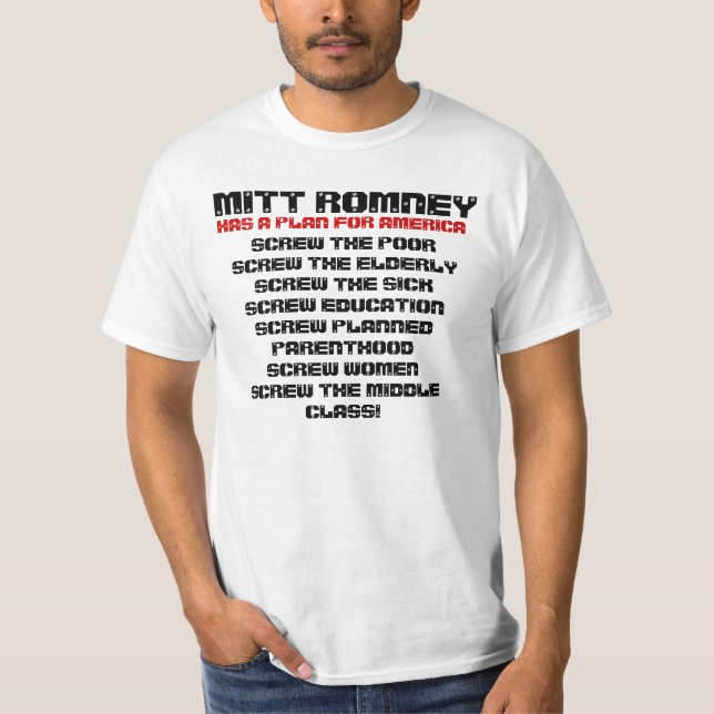 Camiseta Anti-Romney (Anverso)