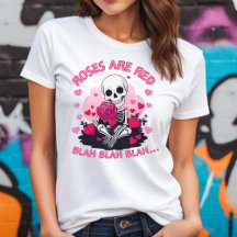 Camiseta Anti San Valentín Rosas Son Rojas Blah Bl