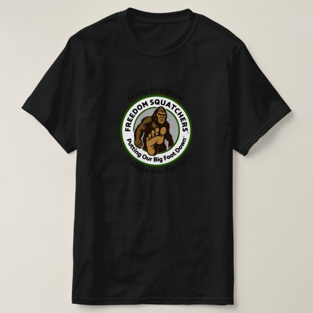 Camiseta "Anti-Social" de Freedom Squatchers (Diseño del anverso)