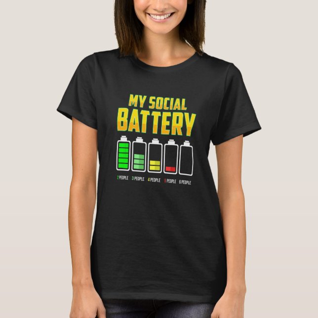 Camiseta Anti social mi batería social introducivert (Anverso)