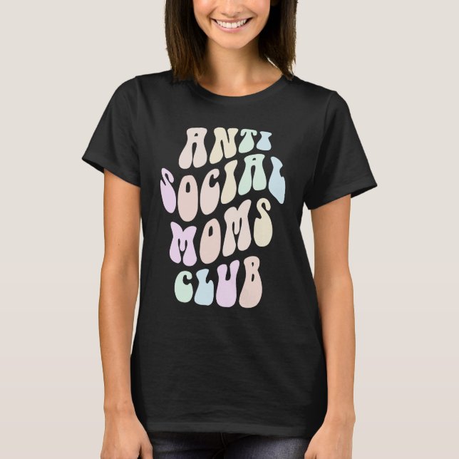 Camiseta ANTI SOCIAL MOMS CLUB Madre Retro Introvert Vinta (Anverso)