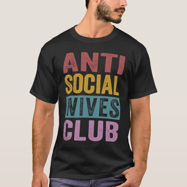 Camiseta Anti Social Wifes Club  Retro (Anverso)