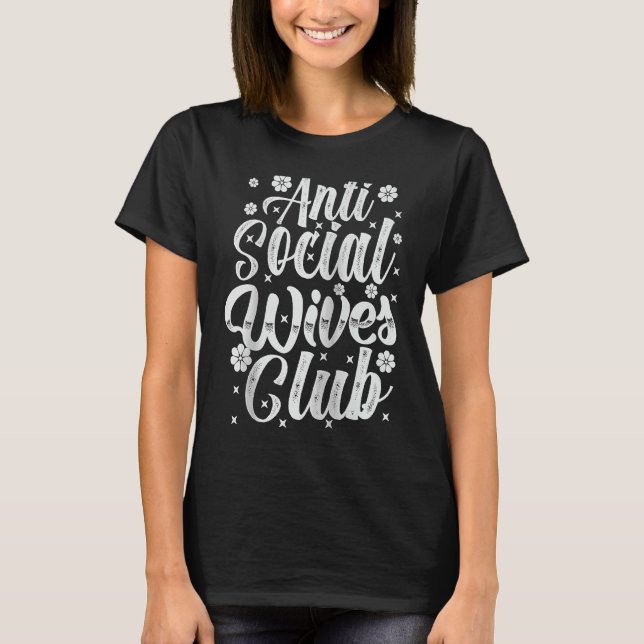 Camiseta Anti Social Wives Club  Retro  Raglan Baseball (Anverso)