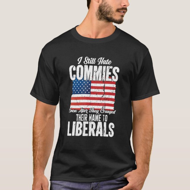 Camiseta Anti Socialist Communist Pro America Patriotic (Anverso)