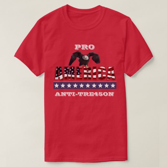 CAMISETA ANTI-TRE45ON PRO-ESTADOS UNIDOS (Diseño del anverso)