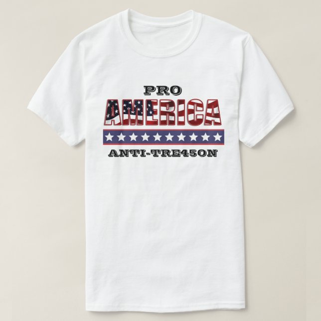 CAMISETA ANTI-TRE45ON PRO-ESTADOS UNIDOS (Diseño del anverso)
