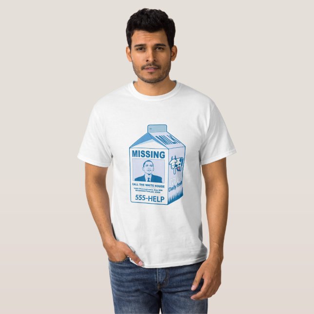 Camiseta Anti trompeta : Extrañamos a Obama (Anverso completo)