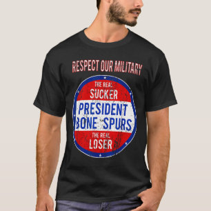 Camiseta Anti trump chupador respetamos a nuestro ejército