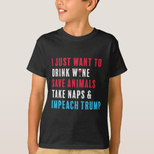 Camiseta Anti Trump Impugnar a Trump Vino Amante d
