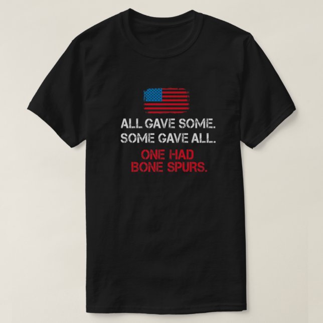 Camiseta Anti Trump para veteranos con huesos de cadete pro (Diseño del anverso)