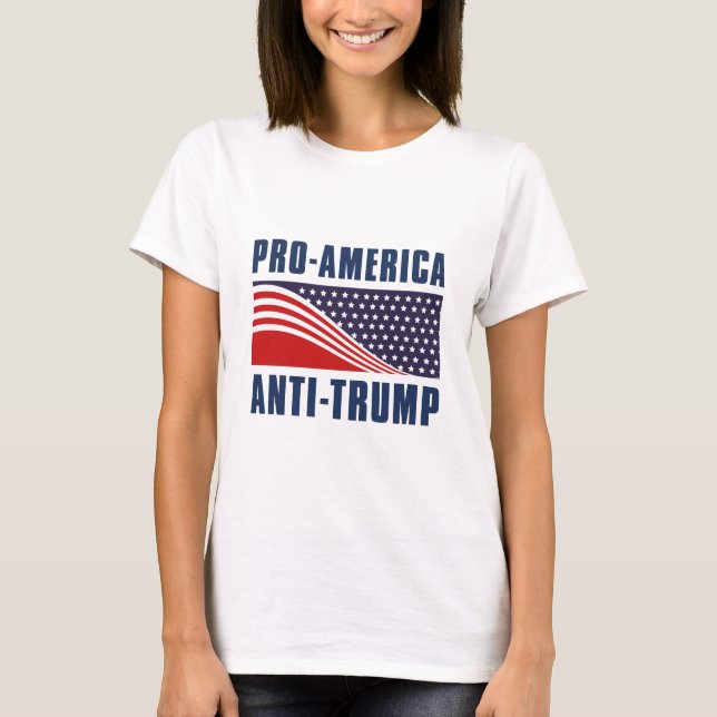 Camiseta Anti Trump pro-Estados Unidos (Anverso)