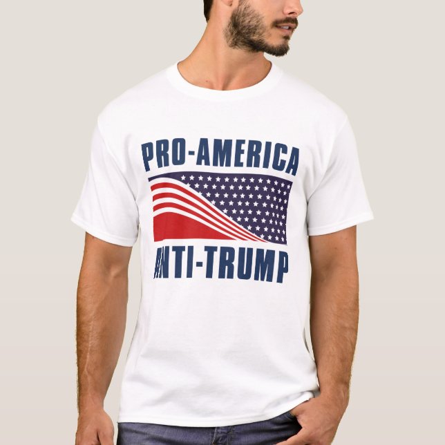 Camiseta Anti Trump pro-Estados Unidos (Anverso)