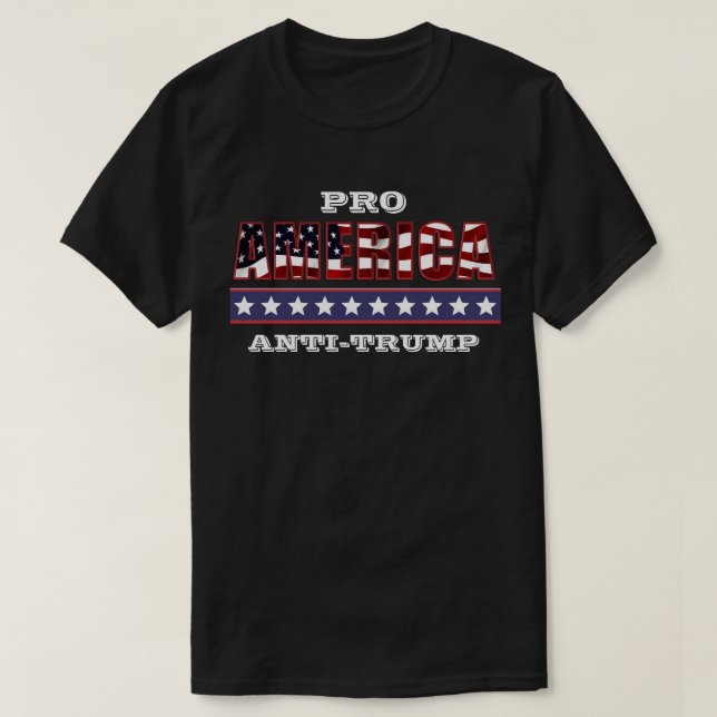 CAMISETA ANTI-TRUMP PRO-ESTADOS UNIDOS (Diseño del anverso)