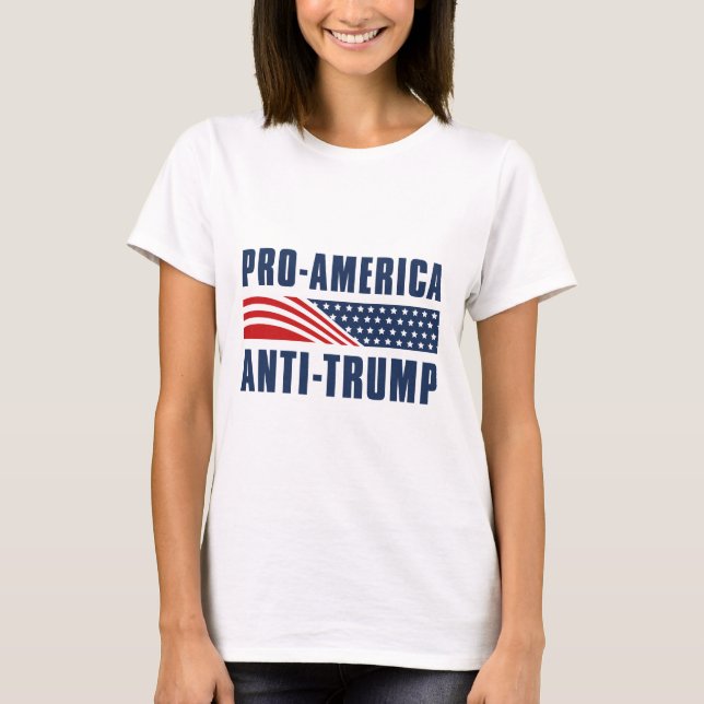Camiseta Anti Trump pro-Estados Unidos (Anverso)