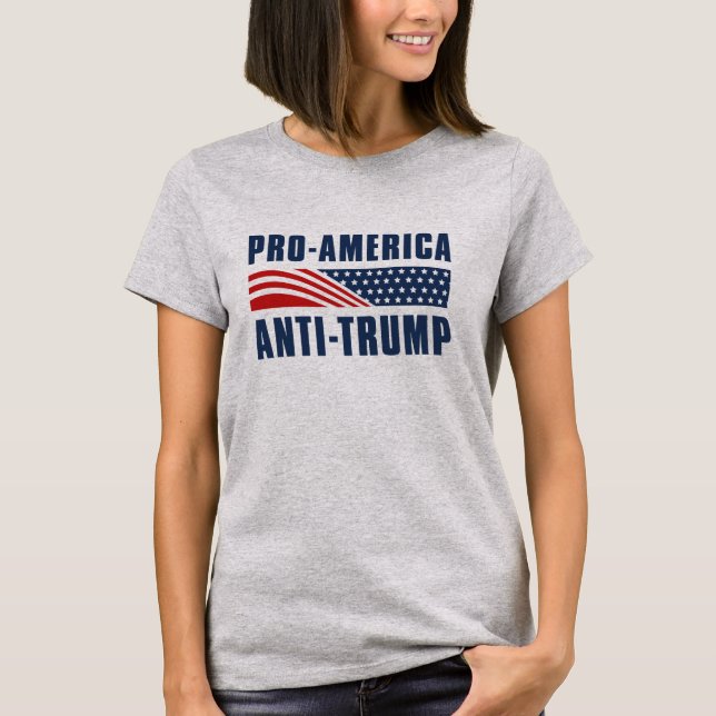 Camiseta Anti Trump pro-Estados Unidos (Anverso)