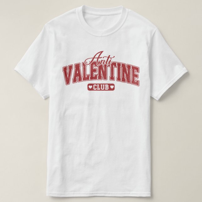 Camiseta Anti Valentine Club (Diseño del anverso)