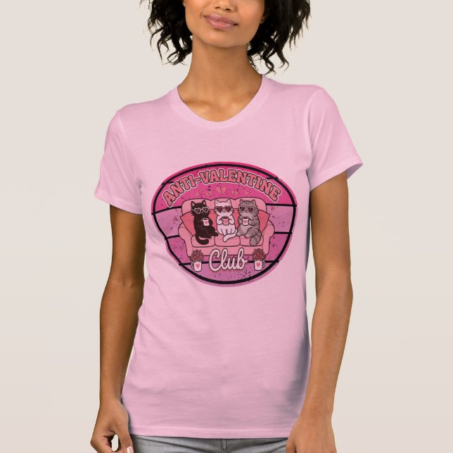 Camiseta Anti Valentine Club Funny Quote  (Anverso)