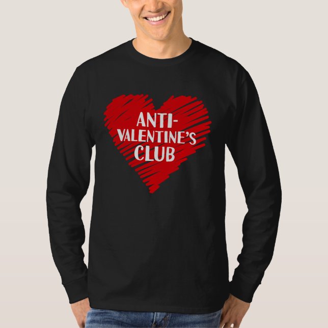 Camiseta Anti Valentine's Club Single Awareness Day 2023  V (Anverso)