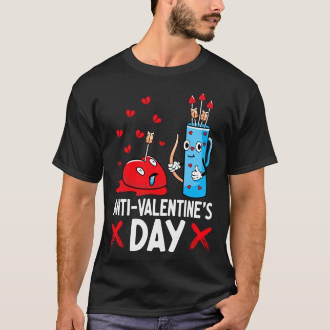 Camiseta Anti Valentines Day Valentines Day Arrows Single  (Anverso)
