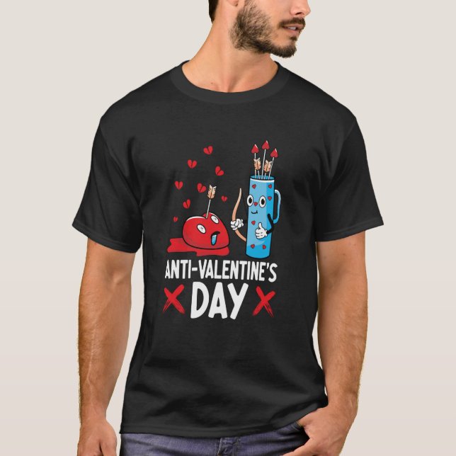 Camiseta Anti Valentine's Day Valentines Day Arrows Single  (Anverso)