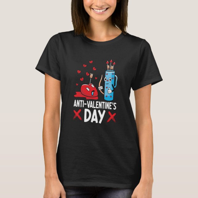 Camiseta Anti Valentine's Day Valentines Day Arrows Single  (Anverso)