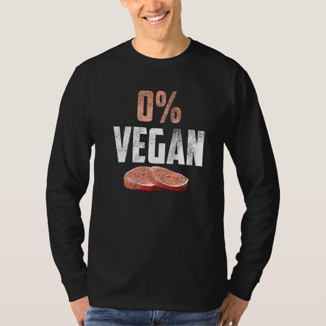 Camiseta Anti Veganer No Vegan No Vegan Grillen 0 Fun Vegan (Anverso)