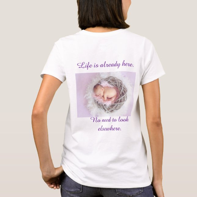 Camiseta antiabortista de la mujer (Reverso)