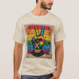 Camiseta Antiactos Violentos con Símbolo de Paz Re