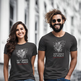 Camiseta antibélica | Granada y flores | Detener l