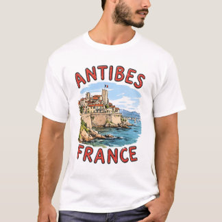 Camiseta Antibes Francia Resort Ciudad Retro