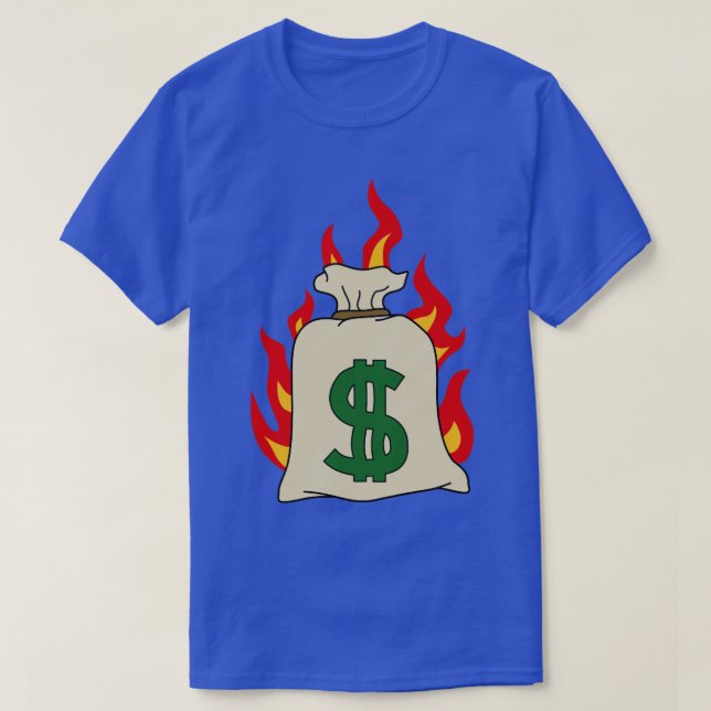 Camiseta Anticapitalist Burning Money (Diseño del anverso)