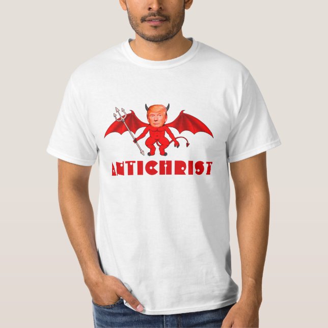 Camiseta "Antichrist divertido" con el diablo del triunfo (Anverso)