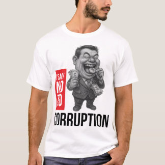 Camiseta Anticorrupción | Arte de esbozo de caricatura