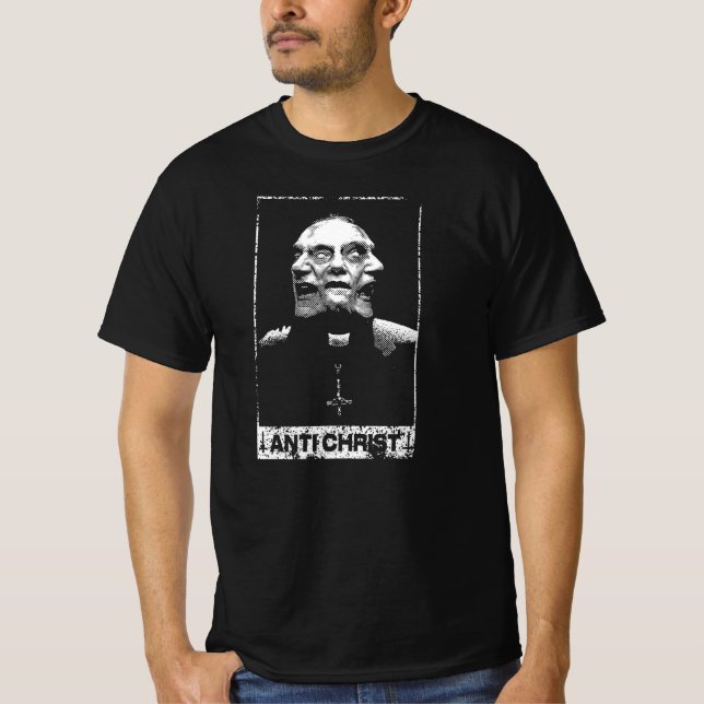 CAMISETA ANTICRISTO, QUEMEN EL SATÁNICO PRIESTM (Anverso)