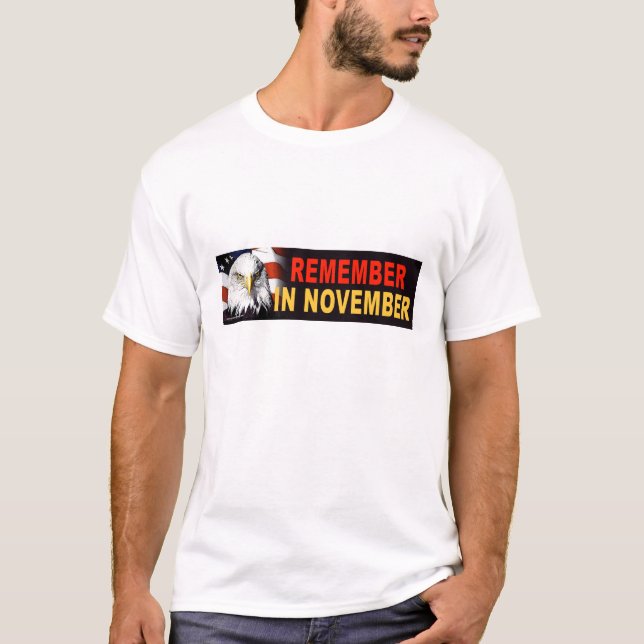 camiseta antidemócrata "Recuerda en noviembre" (Anverso)