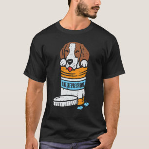 Camiseta Antidepresivo Beagle Cute Animal Mascota Perro Hou