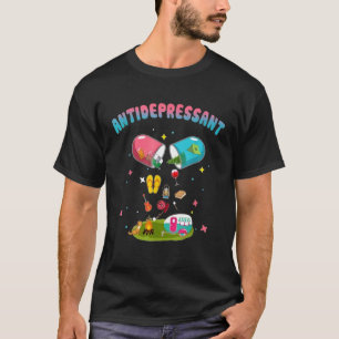 Camiseta Antidepresivo Funny Antidepresivo Camping Lover