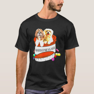 Camiseta Antidepresivo Maltés Y Shih Tzu