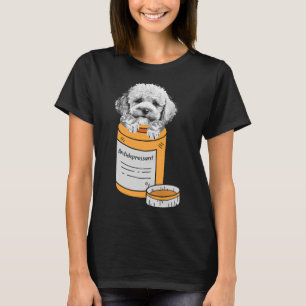 Camiseta Antidepresivo Poodle Propietario Puppy Animal Love