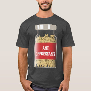 Camiseta Antidepresivos, Amor Sonrisa Pitbull, Perro Es Amo