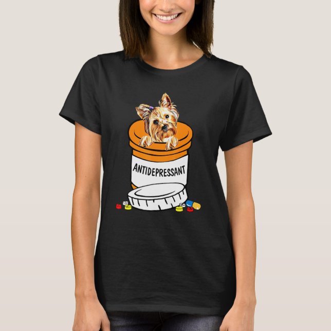 Camiseta Antidepresivos de Yorkshire Terrier (Anverso)