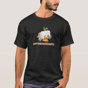 Camiseta Antidepresivos Pollo Granjeros de pollos de gran