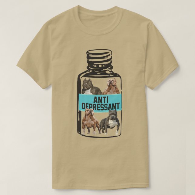 Camiseta Antidepressants, Love Pitbull Smile, Dog Is Love P (Diseño del anverso)