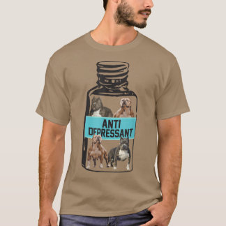 Camiseta Antidepressants, Love Pitbull Smile, Dog Is Love T