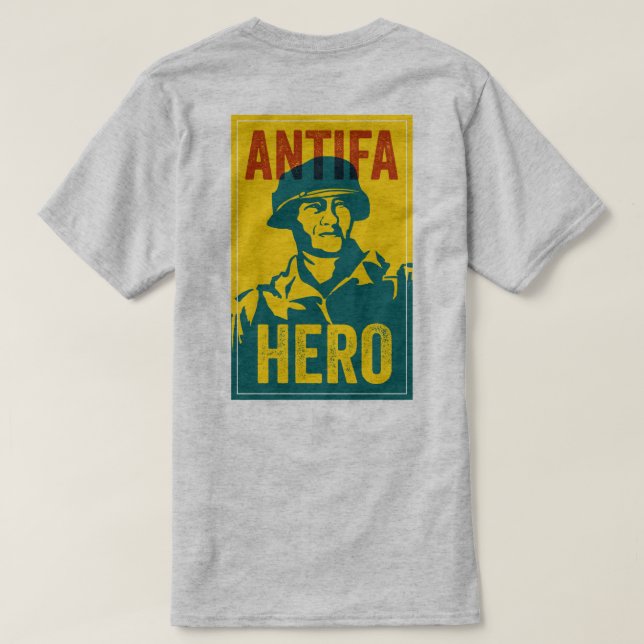 Camiseta ANTIFA HEROES SERIES: Saving Private Ryan  (Reverso del diseño)