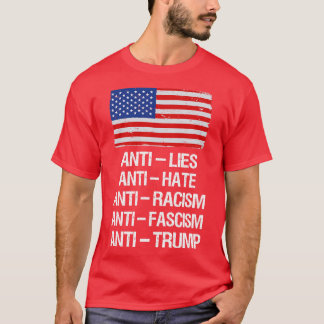 Camiseta AntiFascismo anti-odio anti-racismo anti-I