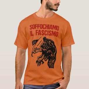 Camiseta Antifascismo italiano vintage imprime suffocate Fa